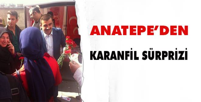 MHP İl Başkanı Anatepe, Anneler Günü`nde karanfil dağıttı
