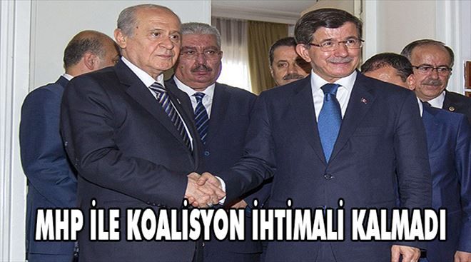 Davutoğlu: MHP ile koalisyon mümkün görünmüyor