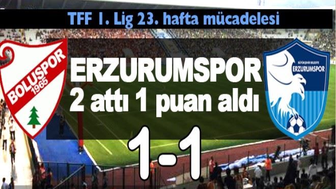 BB Erzurumspor iki gol attı 1 puan aldı!
