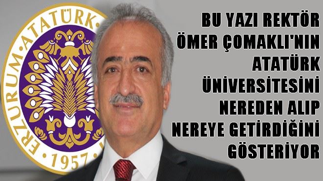 Yeni Şafak Gazetesi Yazarı Kemal Öztürk Rektör Ömer Çomaklı´yı yazdı.
