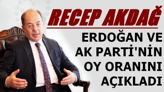 Akdağ, Erdoğan ve AK Parti´nin oy oranını açıkladı
