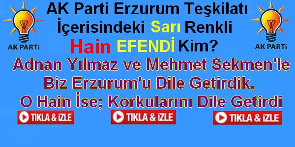 AK Parti Erzurum Teşkilatındaki SARI Renkli HAİN EFENDİ Kim?